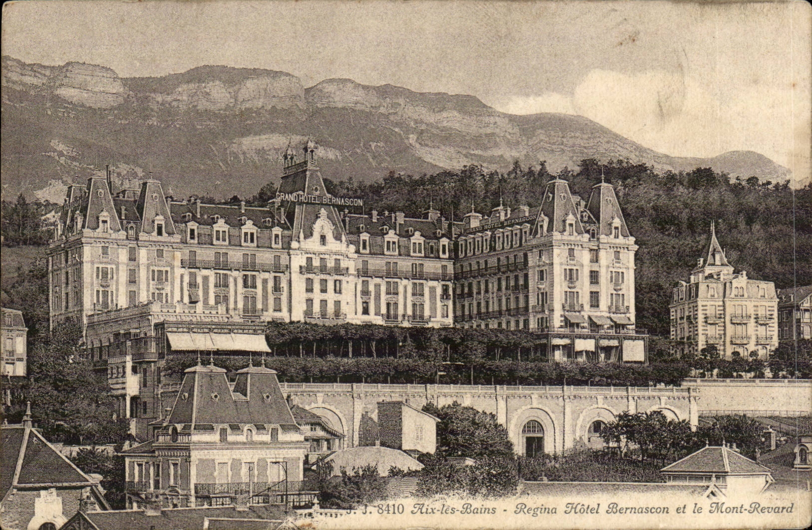 Aix les Bains - Regina Hotel Bernascone and the Revard Mount - CPA