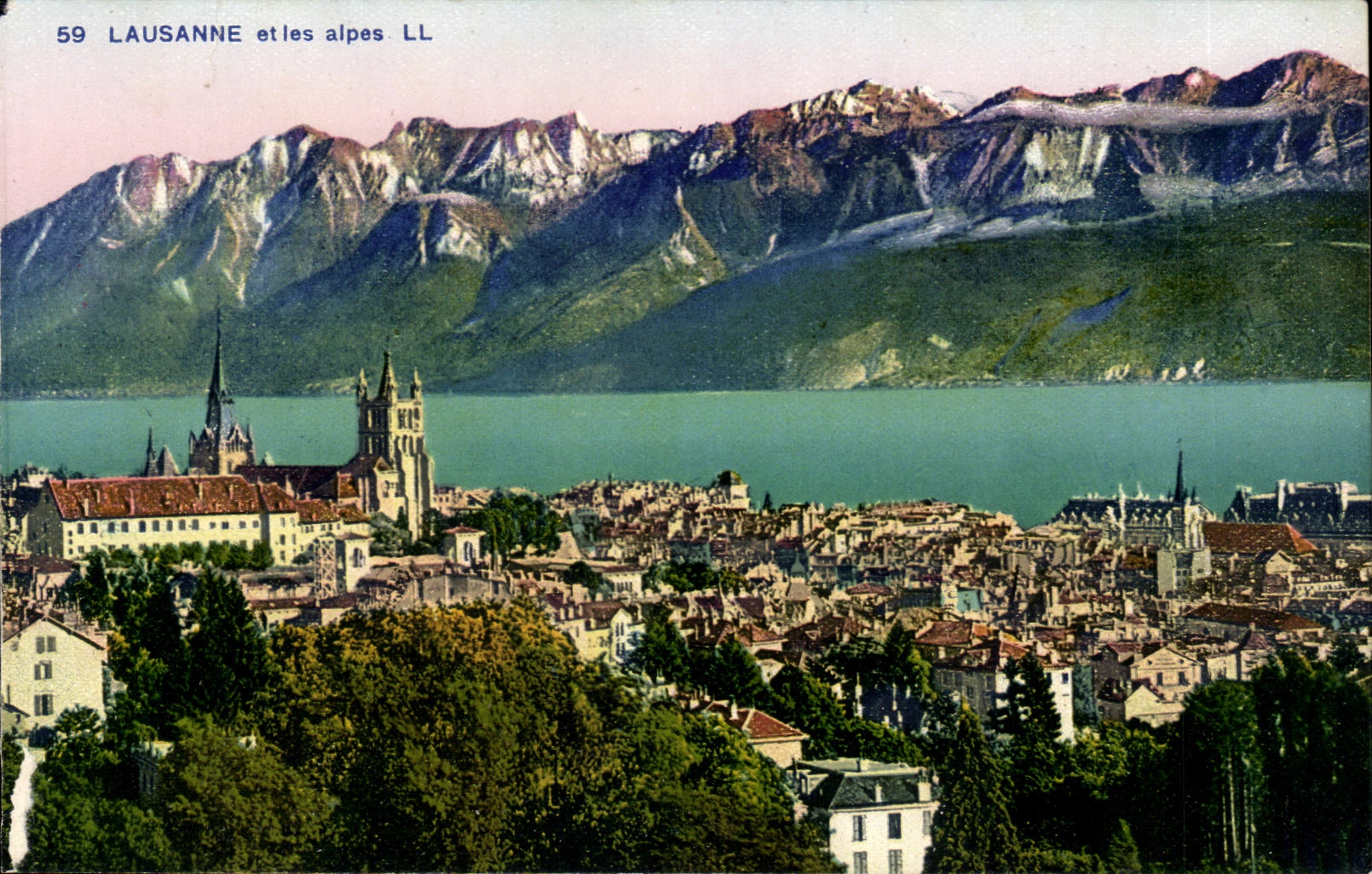 Switzerland - Schweiz - Vaud - Lausanne and the Alps - CPA