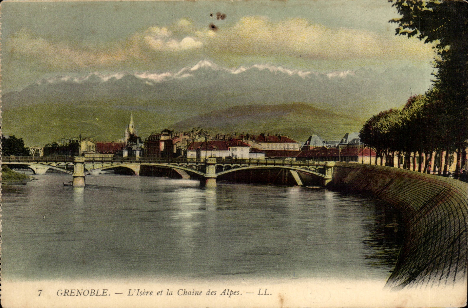 Grenoble - the Isere and the Alpine range CPA