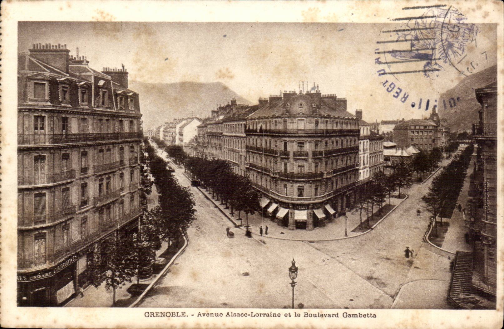 Grenoble - Avenue Lorraine Alsace and the Boulevard Gambetta CPA