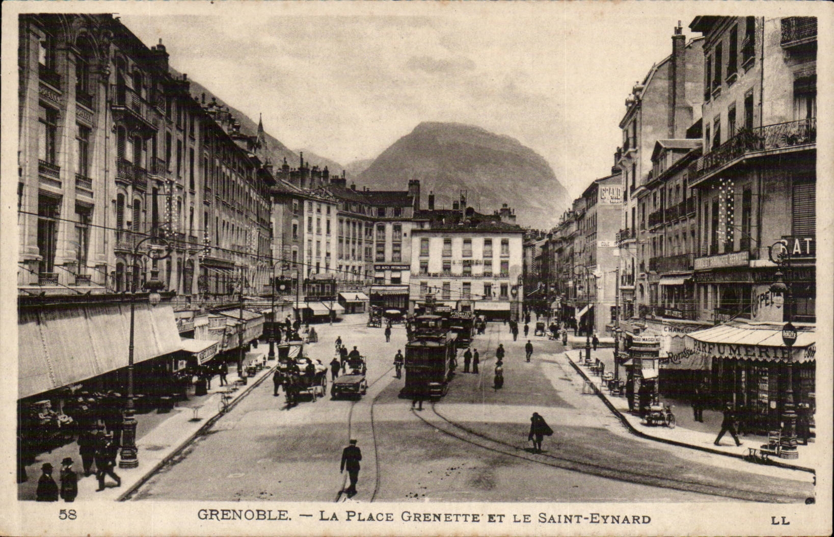 Grenoble - the Grenette Place and St Eynard - CPA