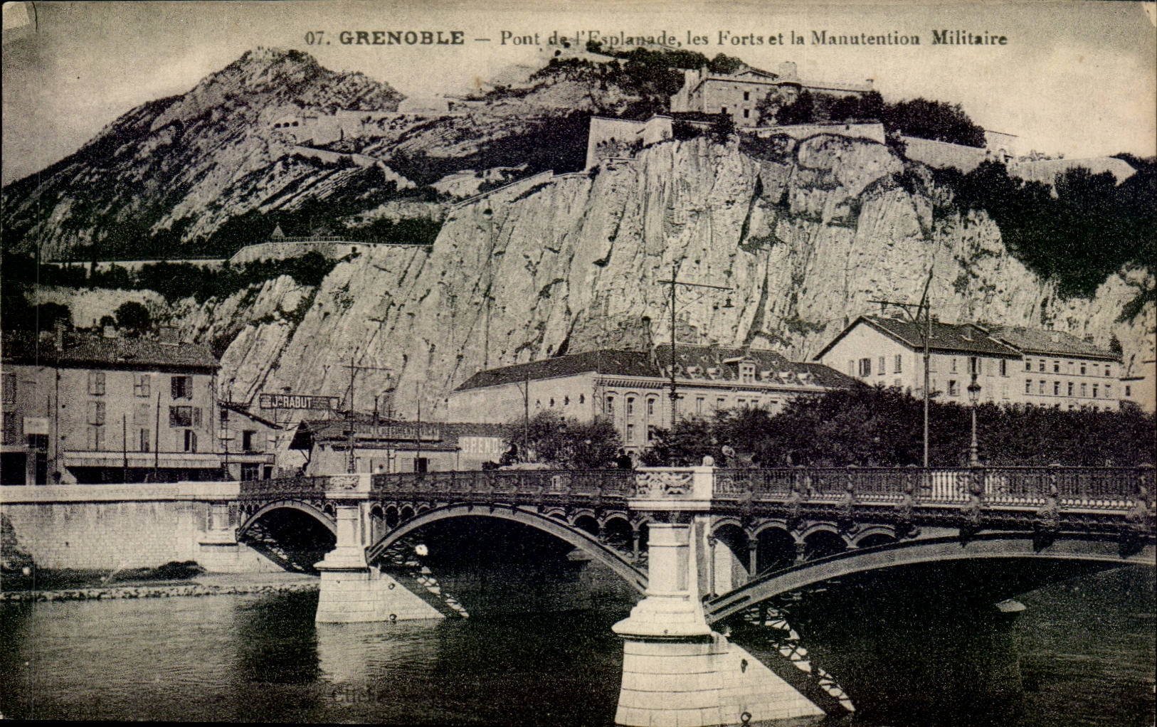 Grenoble - Bridge of the Esplanade - Forts and Military Handling CPA