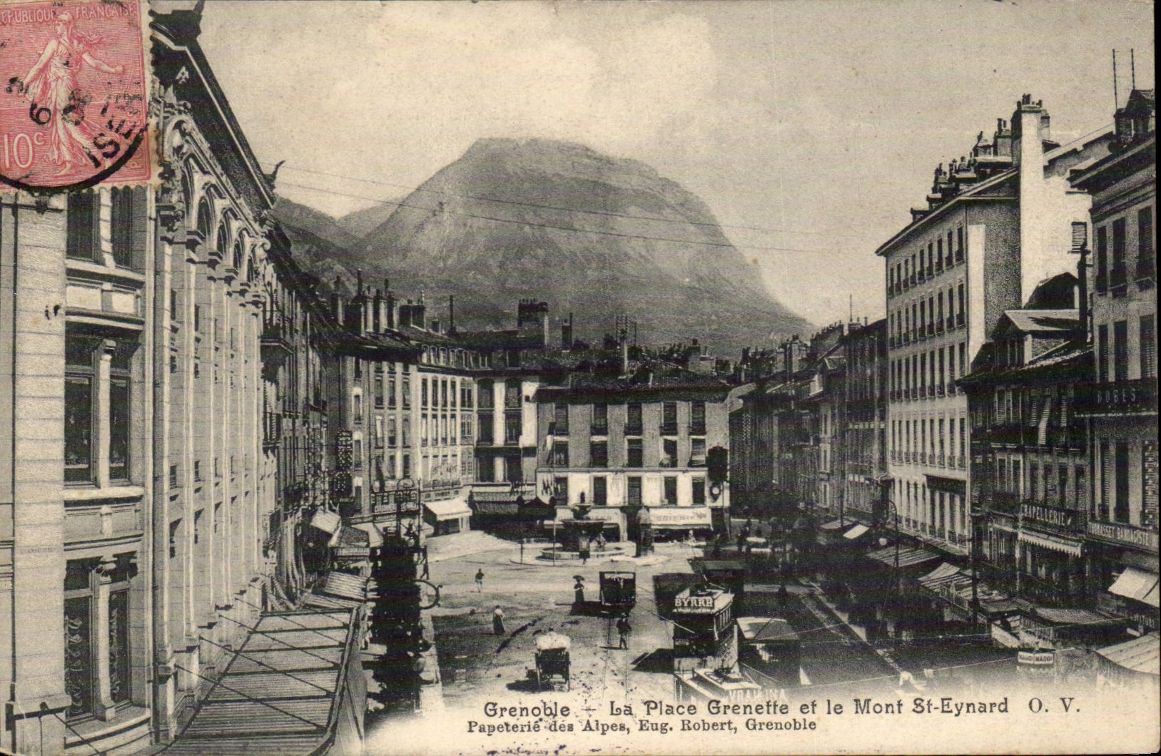 Grenoble - the Grenette Place and the Mount St Eynard CPA