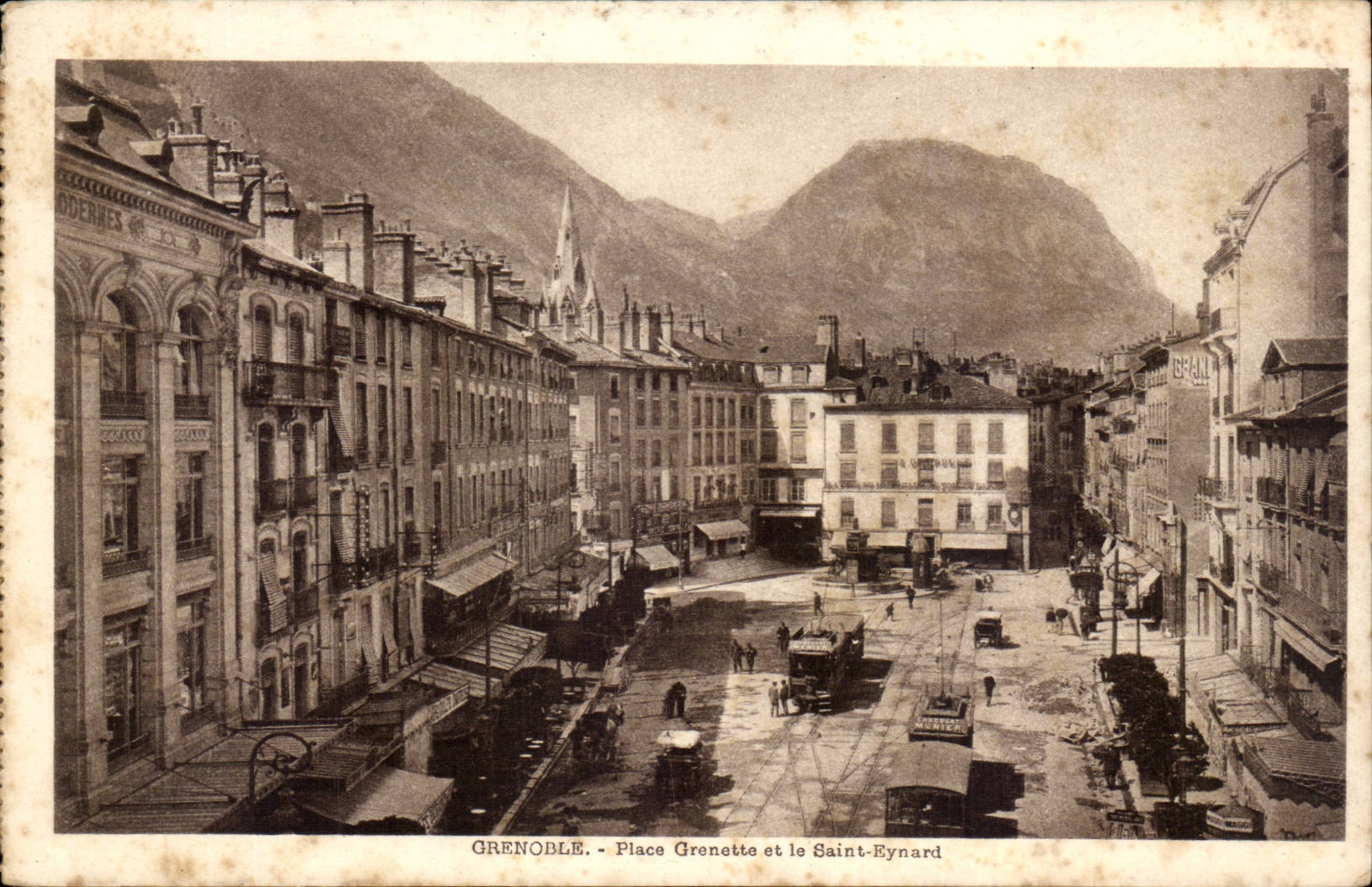 Grenoble - Place Grenette and Saint Eynard - CPA