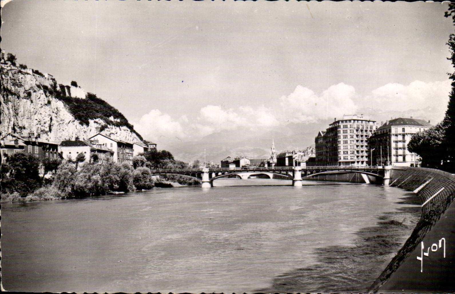 Grenoble - Isere and the Bridge of the Gate of France - CPA
