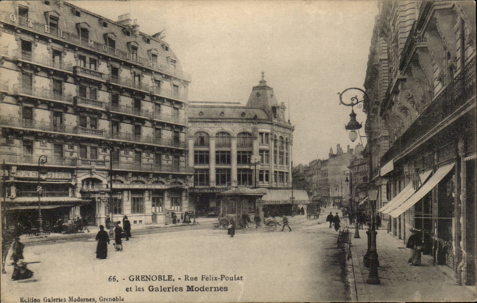 Grenoble CPA Street Felix Poulat and modern Galleries