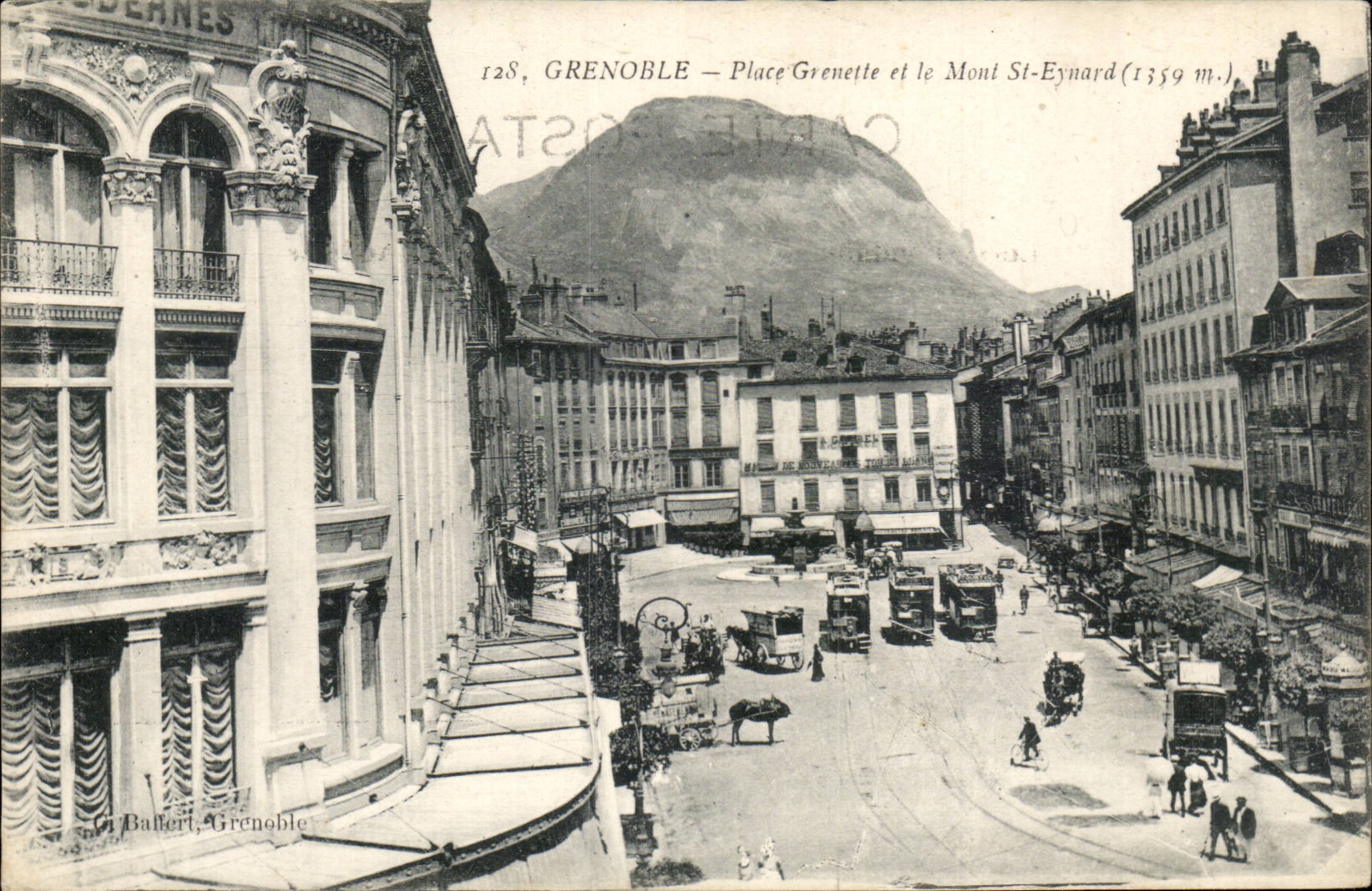 Grenoble CPA Places Grenette and the Mount St Eynard (1359m)