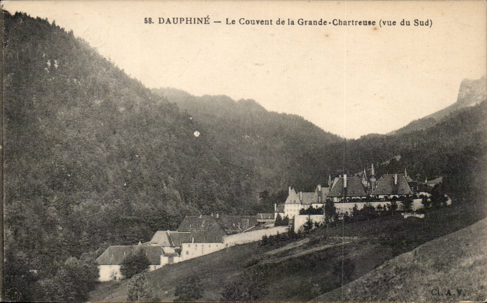 Dauphine CPA das Kloster von grossem Chartreuse (Anblick des Sudens)