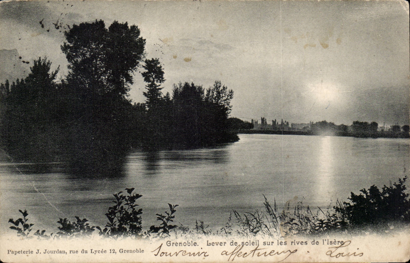 Grenoble CPA Sunrise on banks of Isere