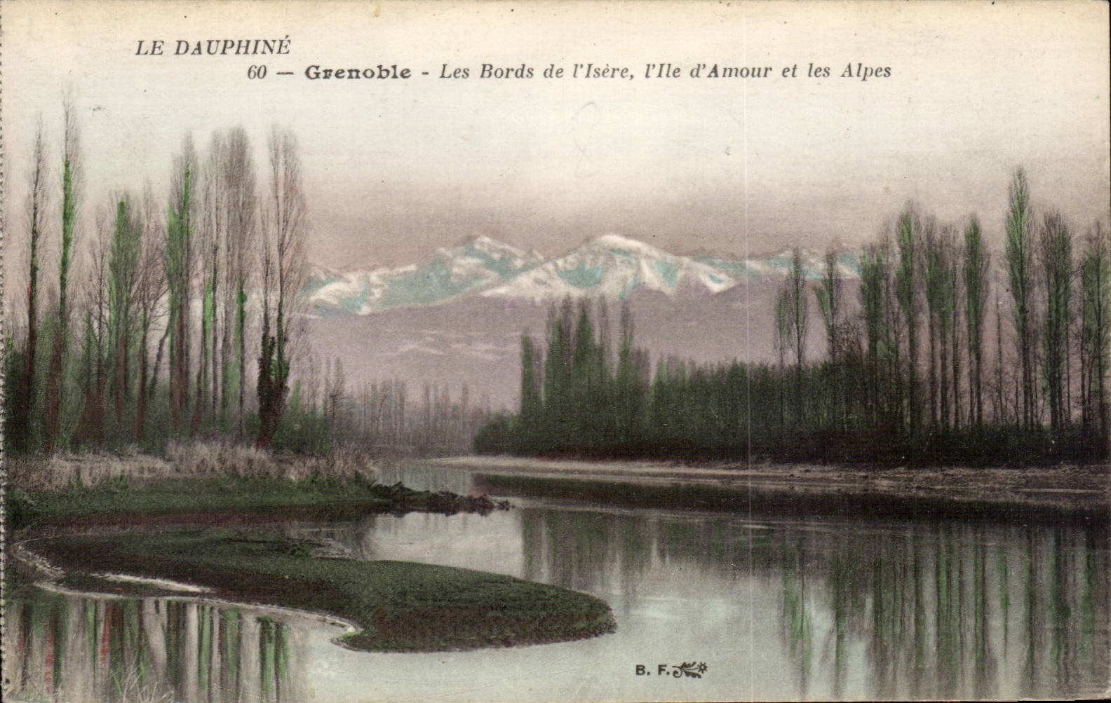 Grenoble CPA edges of Isere the island of love and the Alps