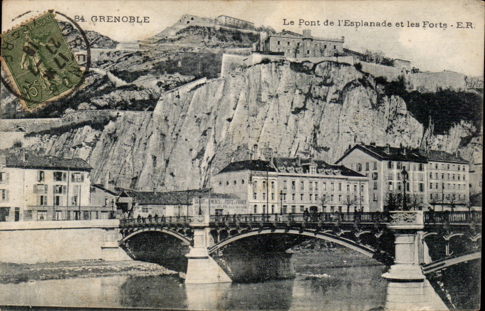 Grenoble CPA the bridge of the esplanade and forts
