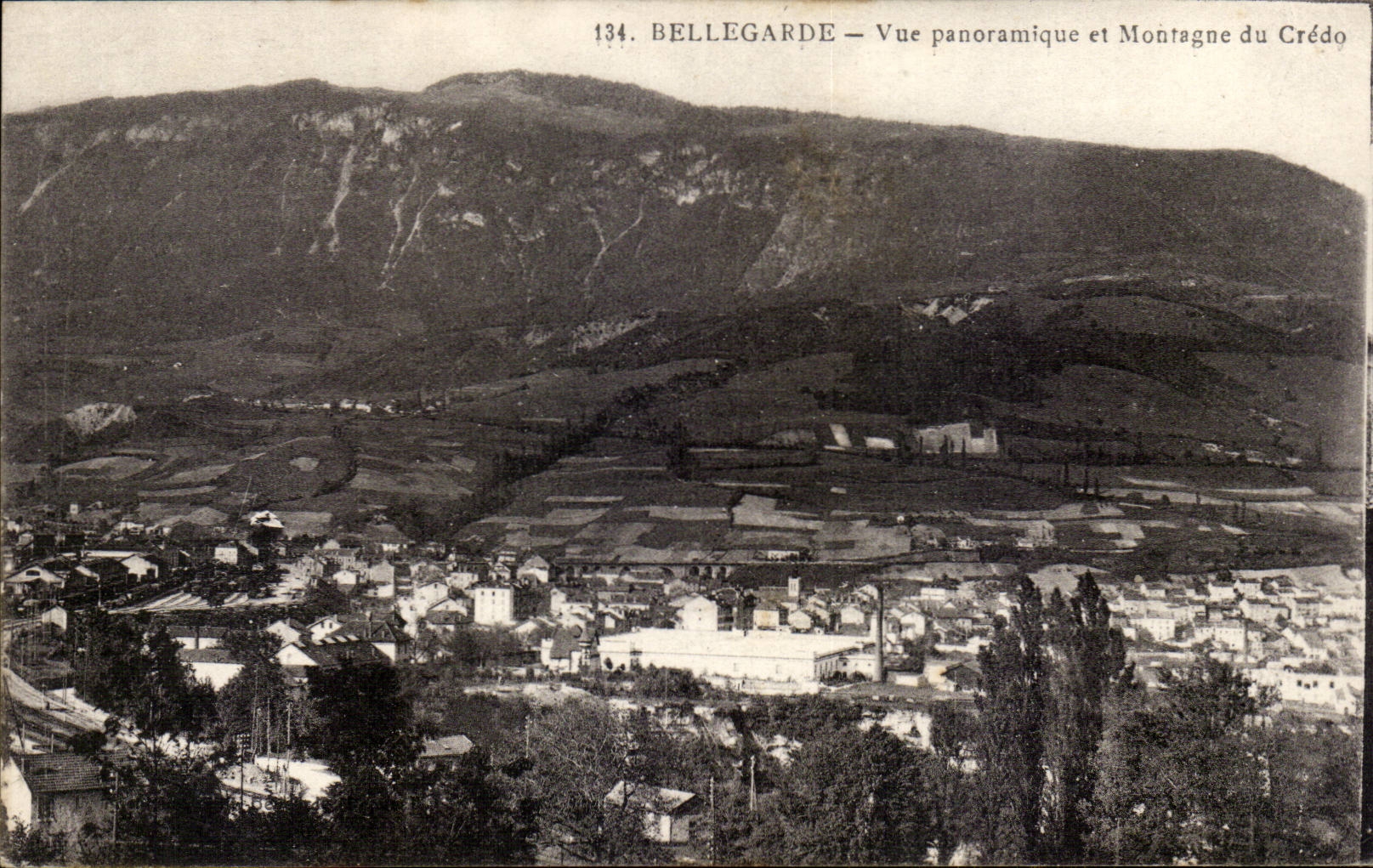 Panoramic Bellegarde CPA Ve and mountain of the Creed