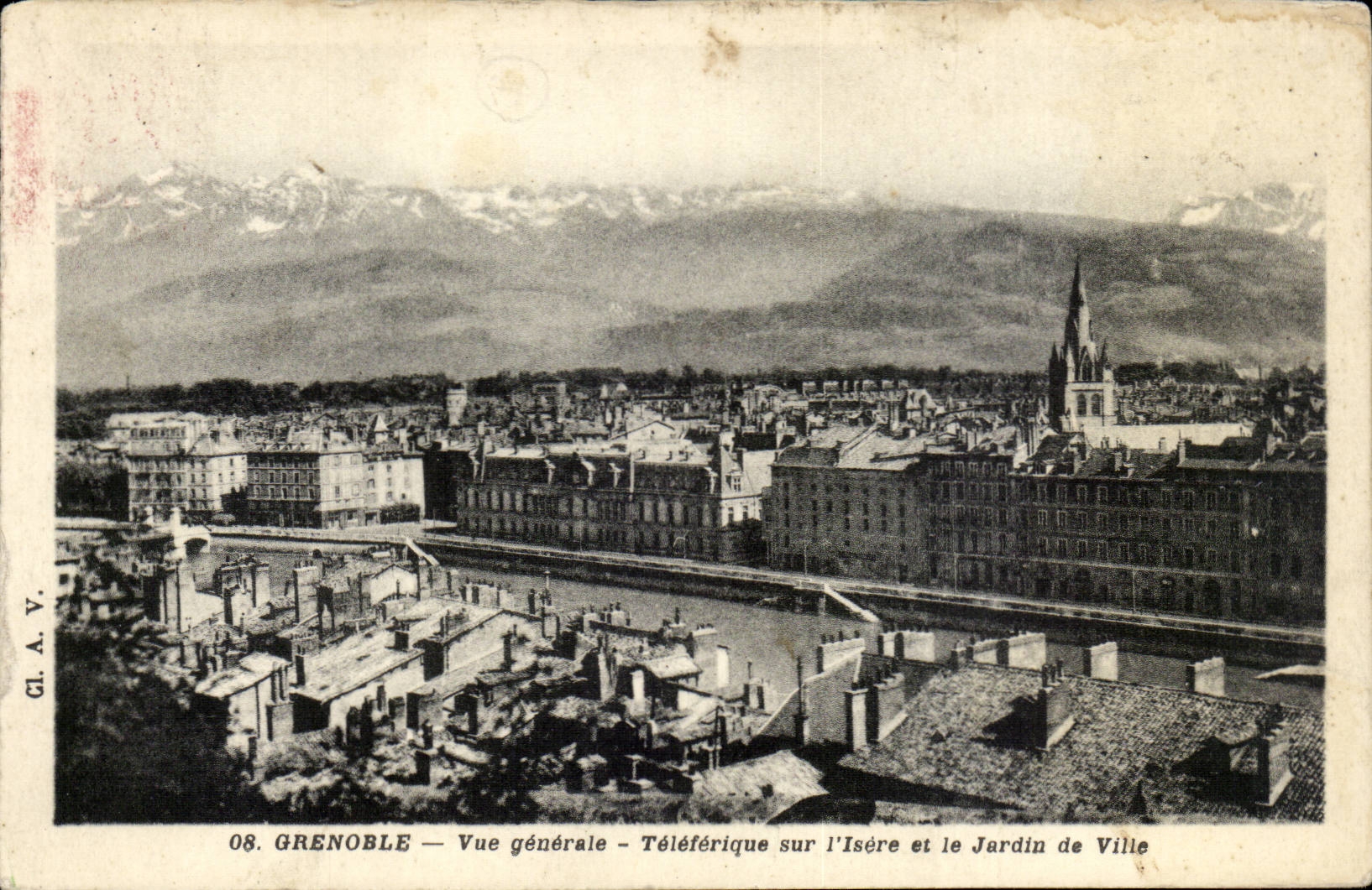 Dauphine CPA Grenoble View Teleferic on Isere and the garden of the city