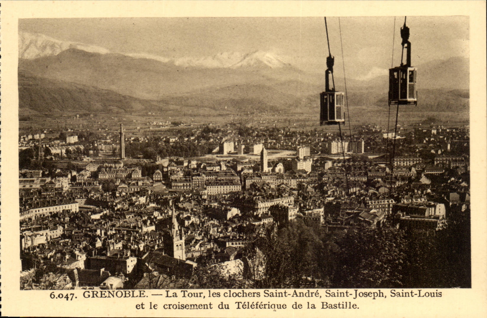 Grenoble CPA the tower bell-towers Saint adnre Saint Holy Joseph Louis E tle crossing of the Teleferic of the Bastille