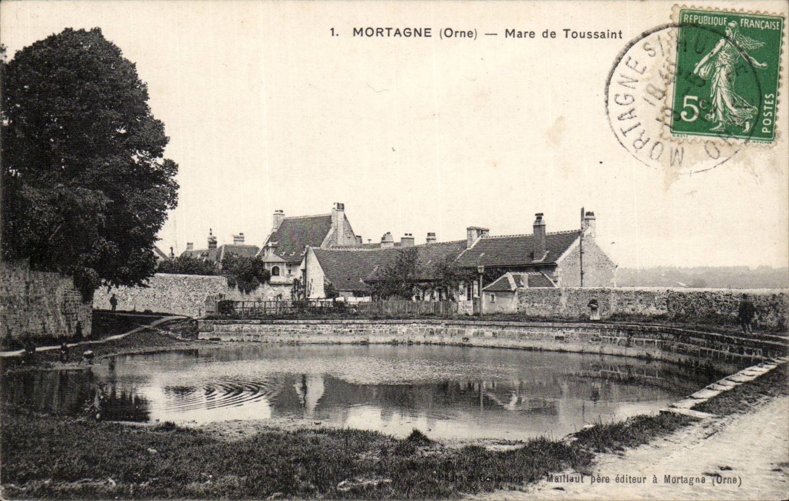 CPA Mortagne Pond of All Saints' day