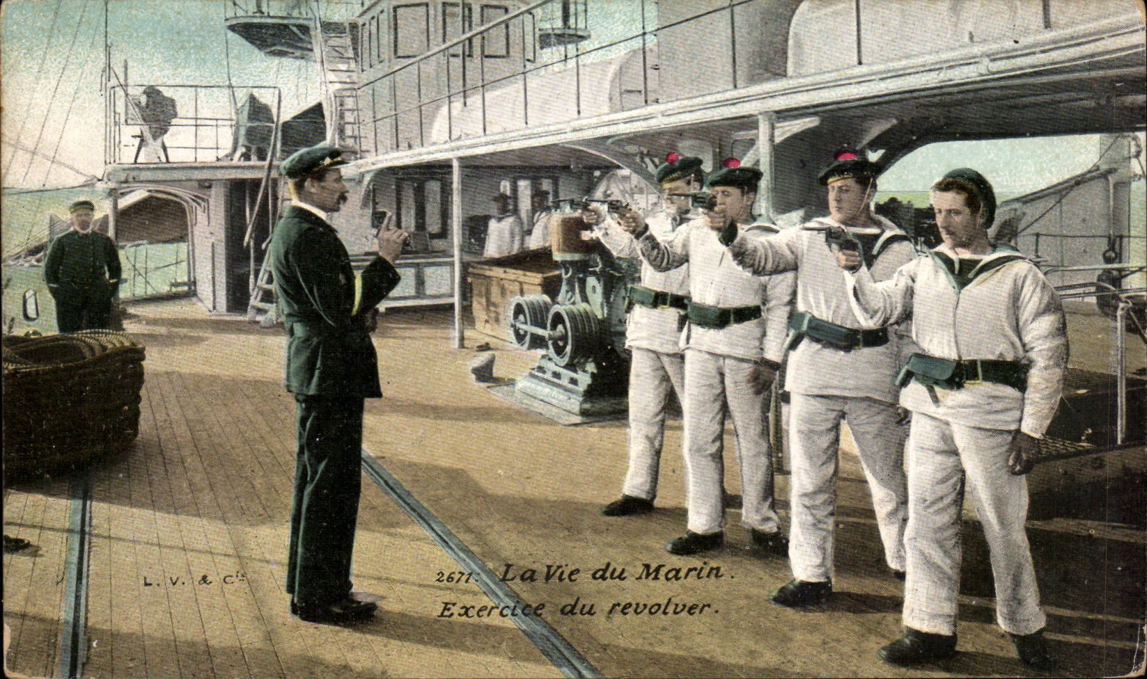 CPA life of sailor Exercise of the revolver (boat boat ship marine sailors)