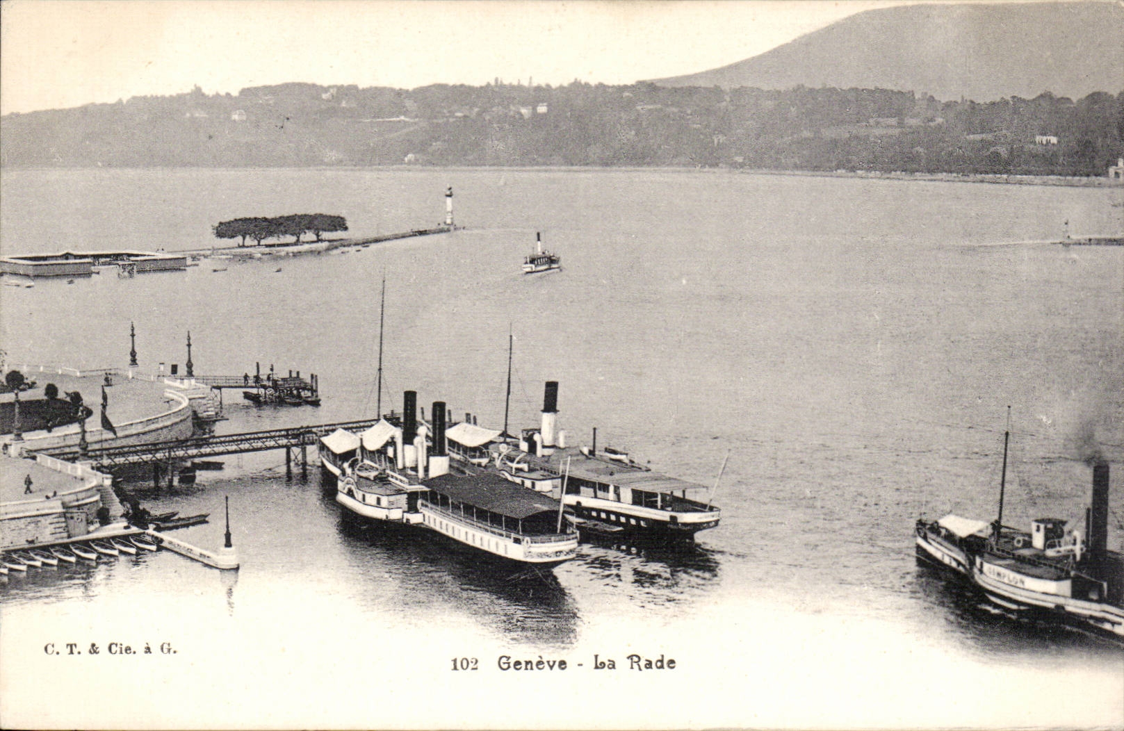 CPA Geneva the roads (Swiss boat boat)