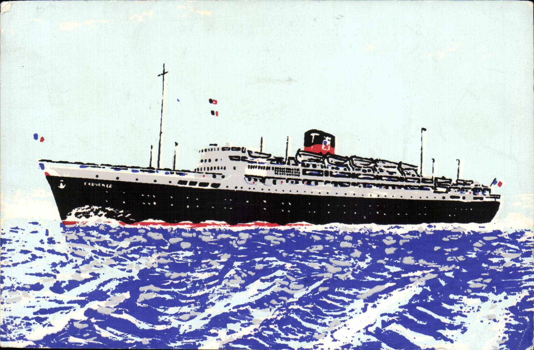 CPA Boat S gle of Maritime transport Marseilles Paris Provence and Brittany