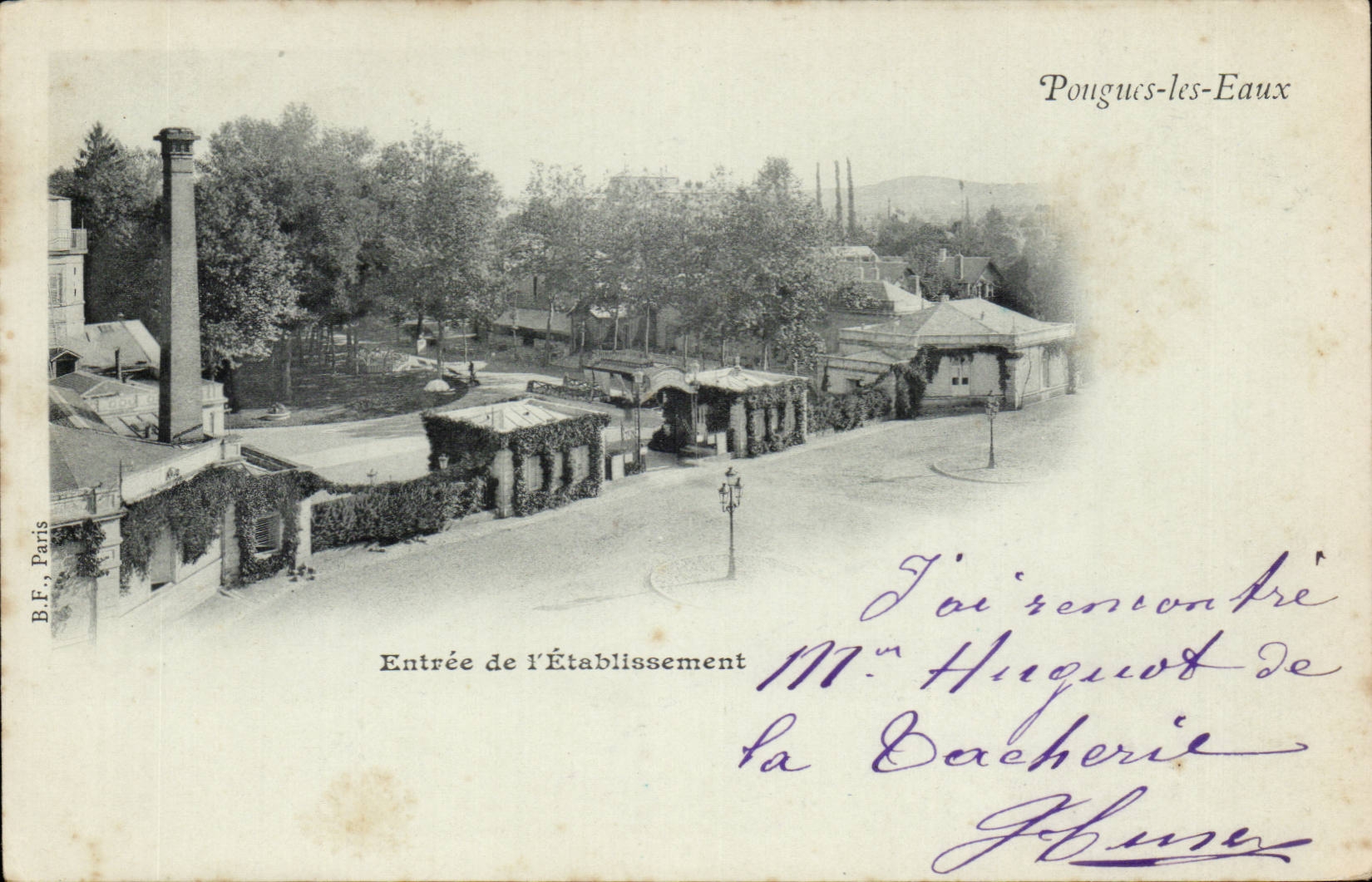 Pougues Water - Entrance of the Establishment - CPA