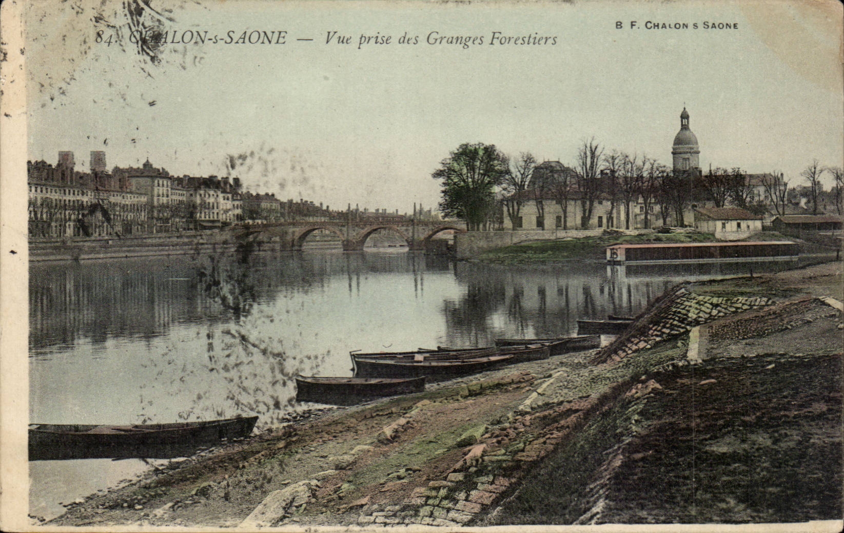 Trawl-net on the Saone - Seen from of the Barns Foresters - CPA