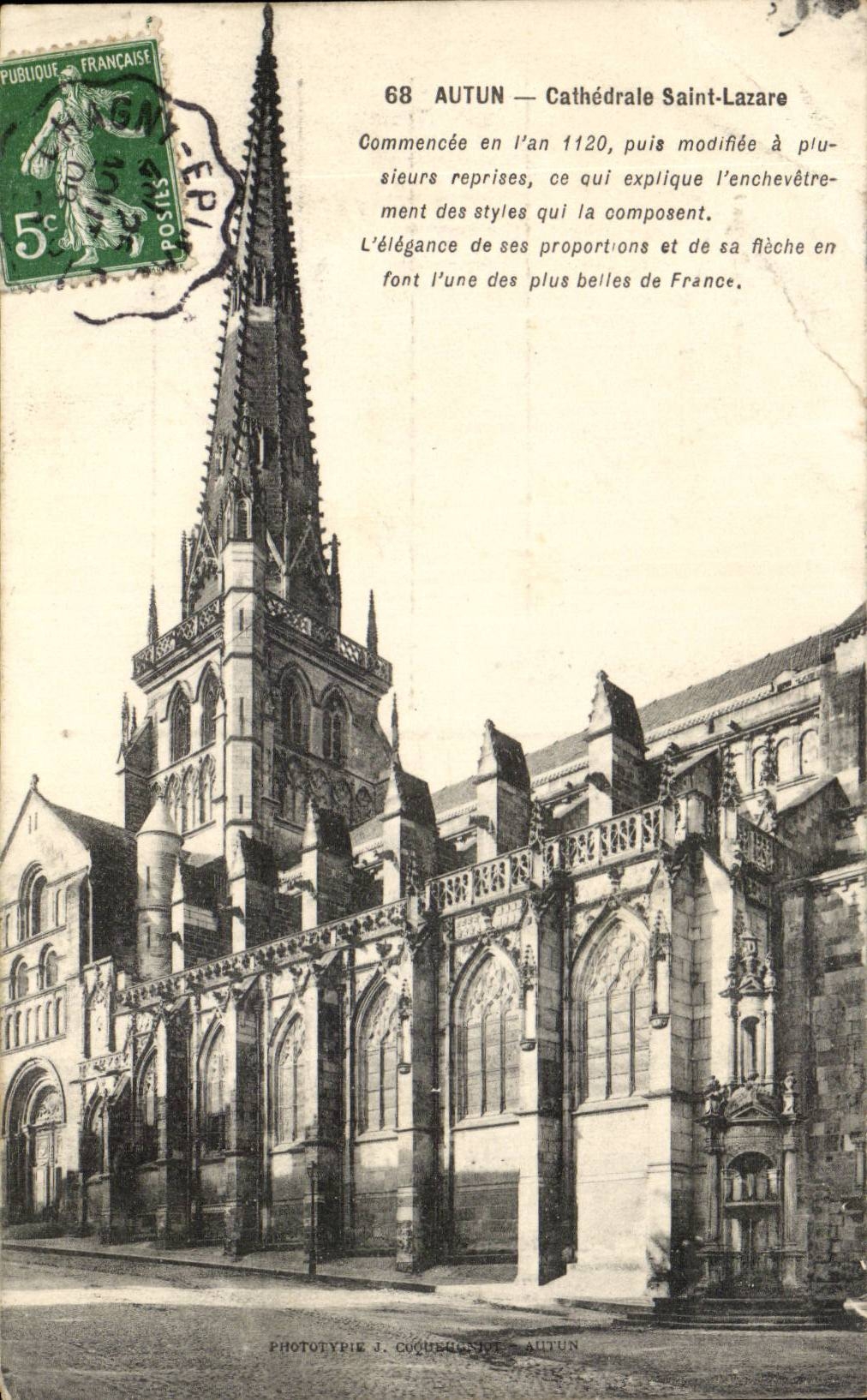 Autun - Cathedral Saint Lazare - CPA