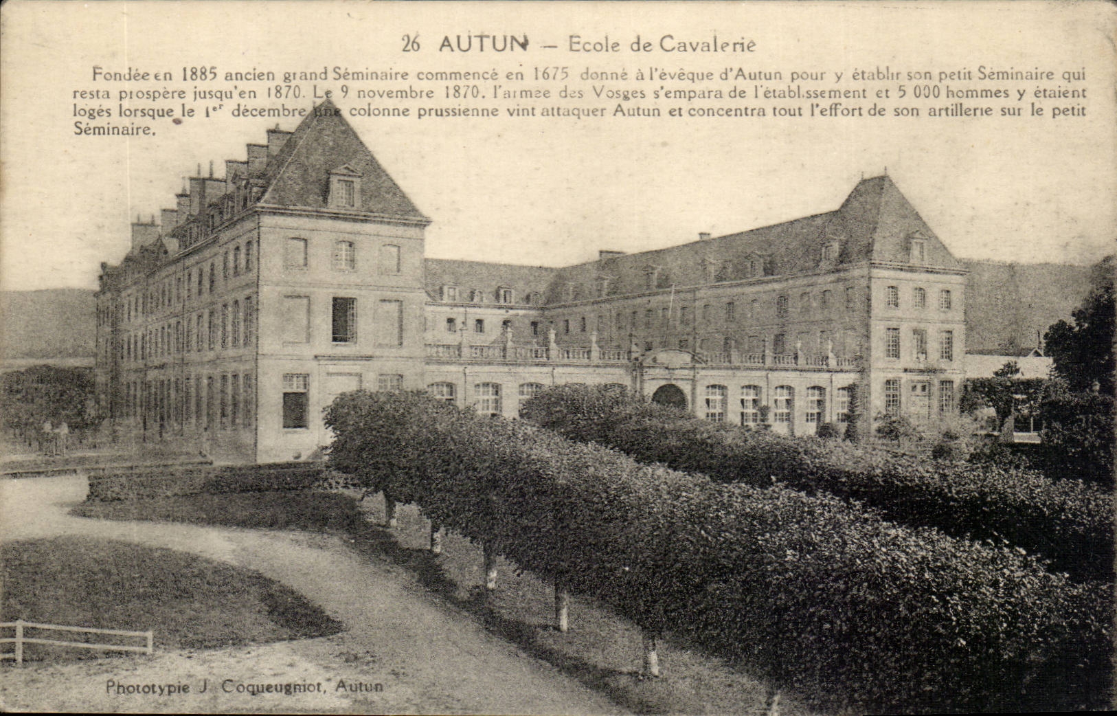 Autun - School of Cavalry - CPA