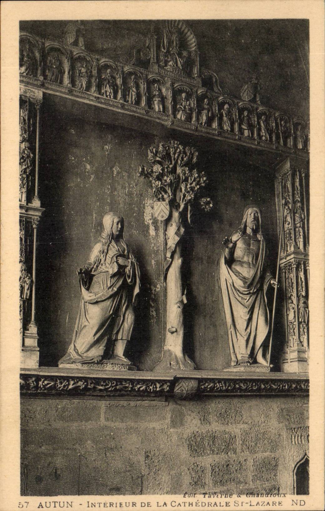 Autun - Interior of the Cathedral - CPA