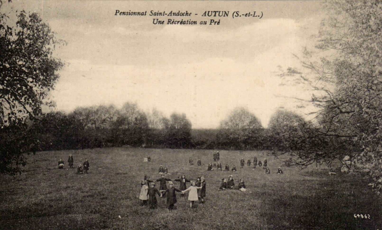 Autun - Boarding school Saint Andoche - a Re-creation with the Pre - Children - CPA