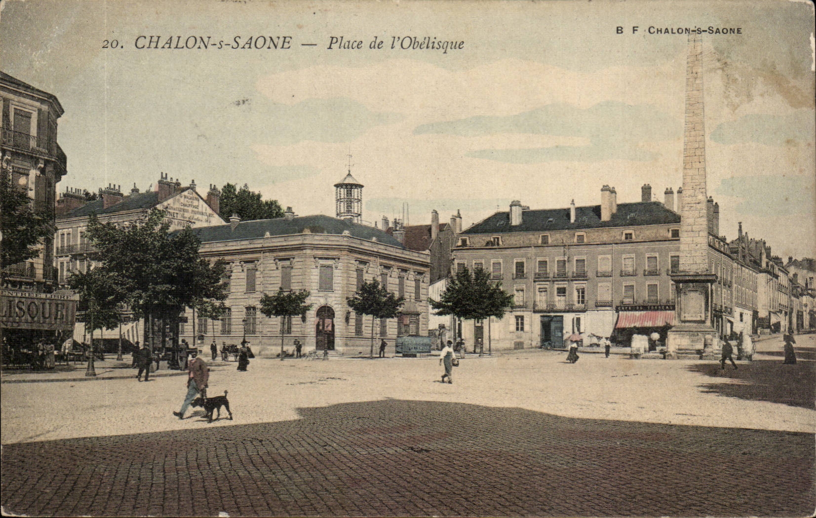Trawl-net on the Saone - Place of the Obelisk - CPA