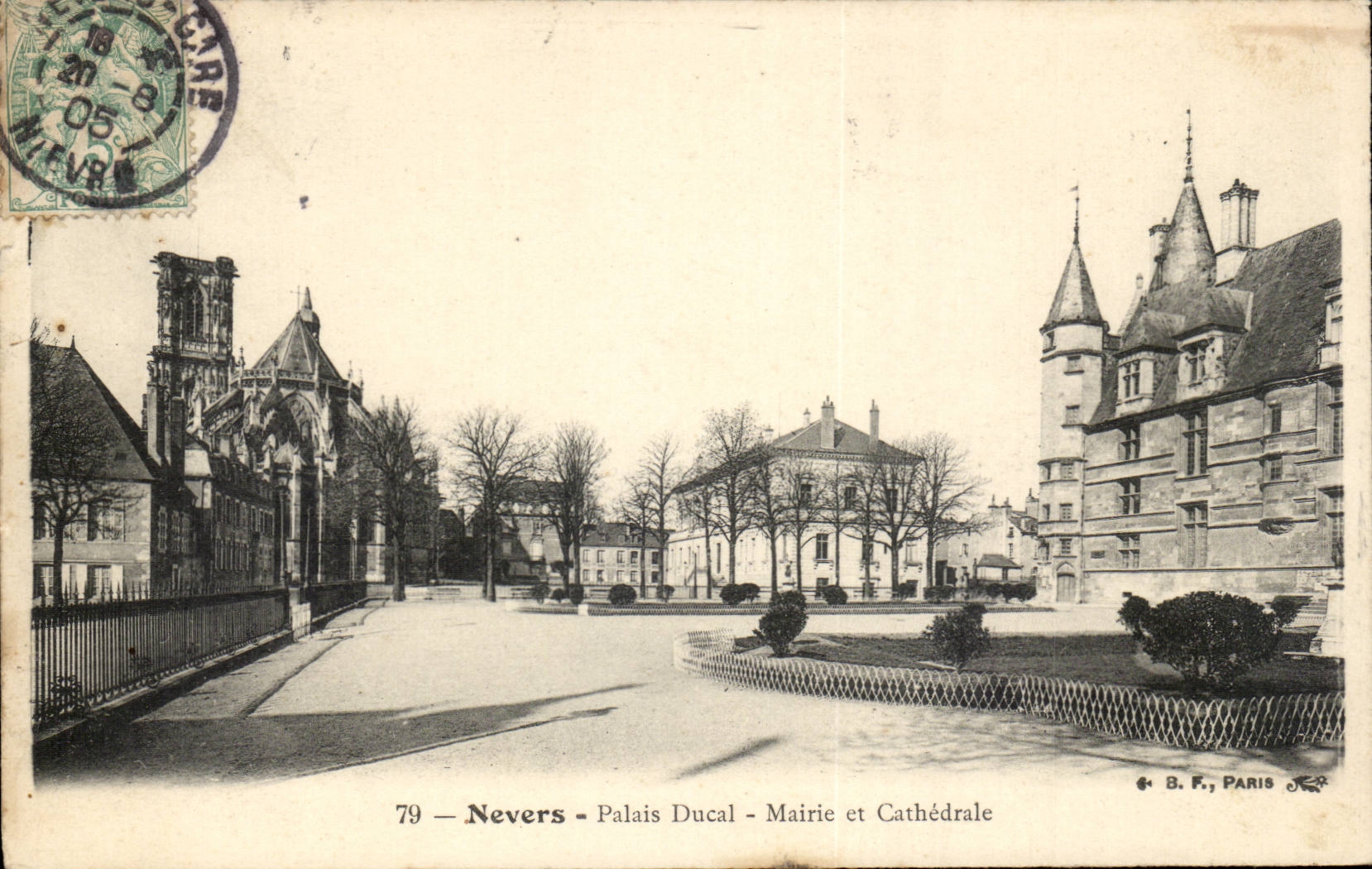 Nevers - Ducal Palate - Town hall and Cathedral - CPA