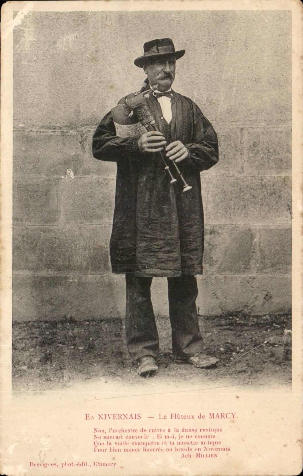 CPA im Bewohner von Nevers das fluteux eins von Marcy (Folklore)