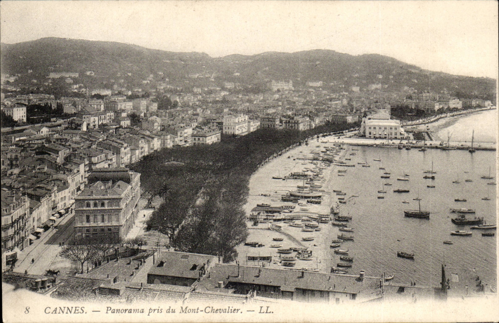 Cannes - panorama close to Mount Knight - CPA