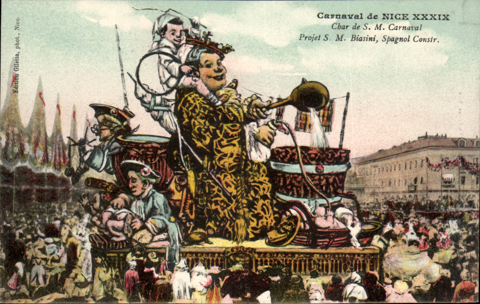 Cannes - Carnival of Cannes XXXIX - Tank of S M Carnaval - Humor - CPA