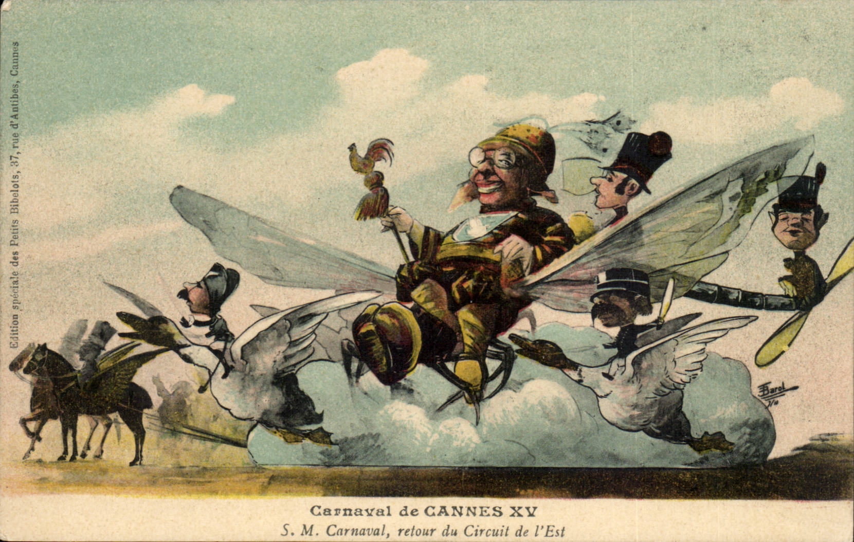 Cannes - Carnival of Cannes X V - Humor - plane - airplane - CPA