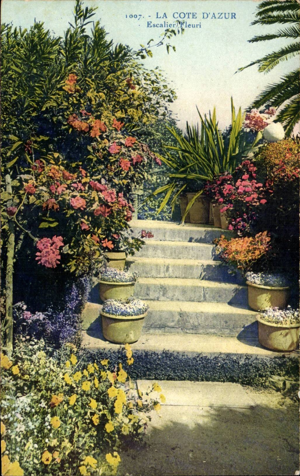 Das Mass des Azurblaus - Treppenhaus bluhte CPA