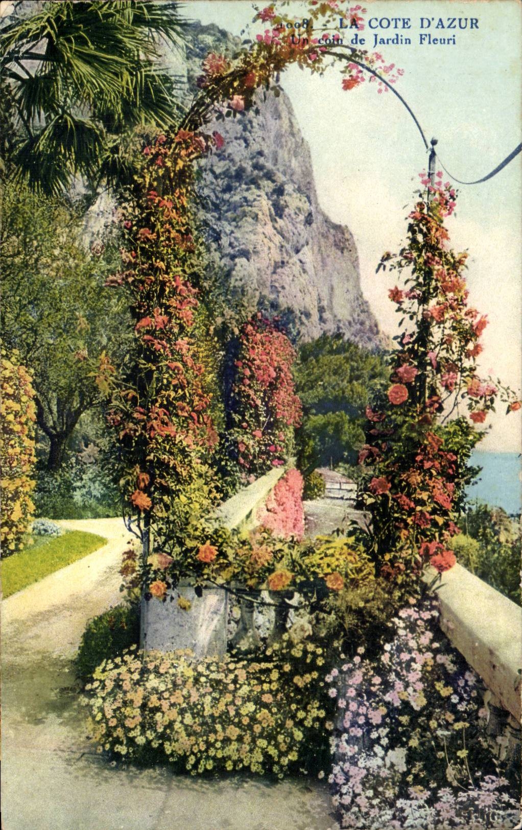 Das Mass des Azurblaus - gebluhter Garten - CPA