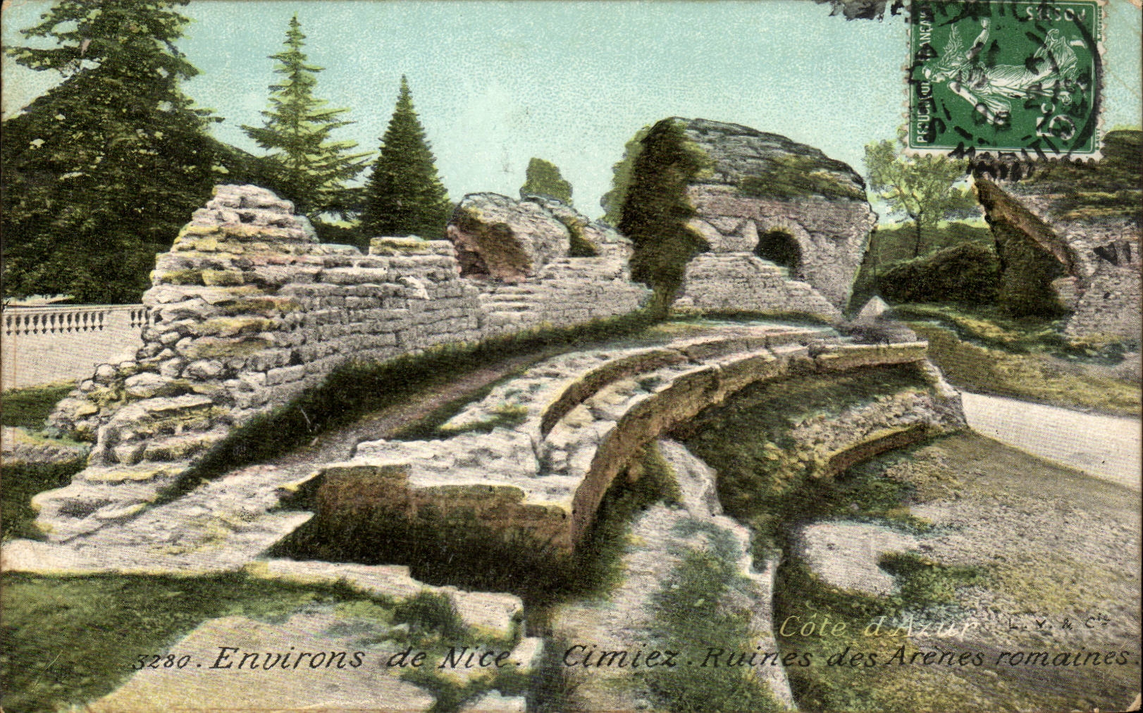 Umlagerungen Nizza - Cimiez Ruinen der Romianes Arena - CPA