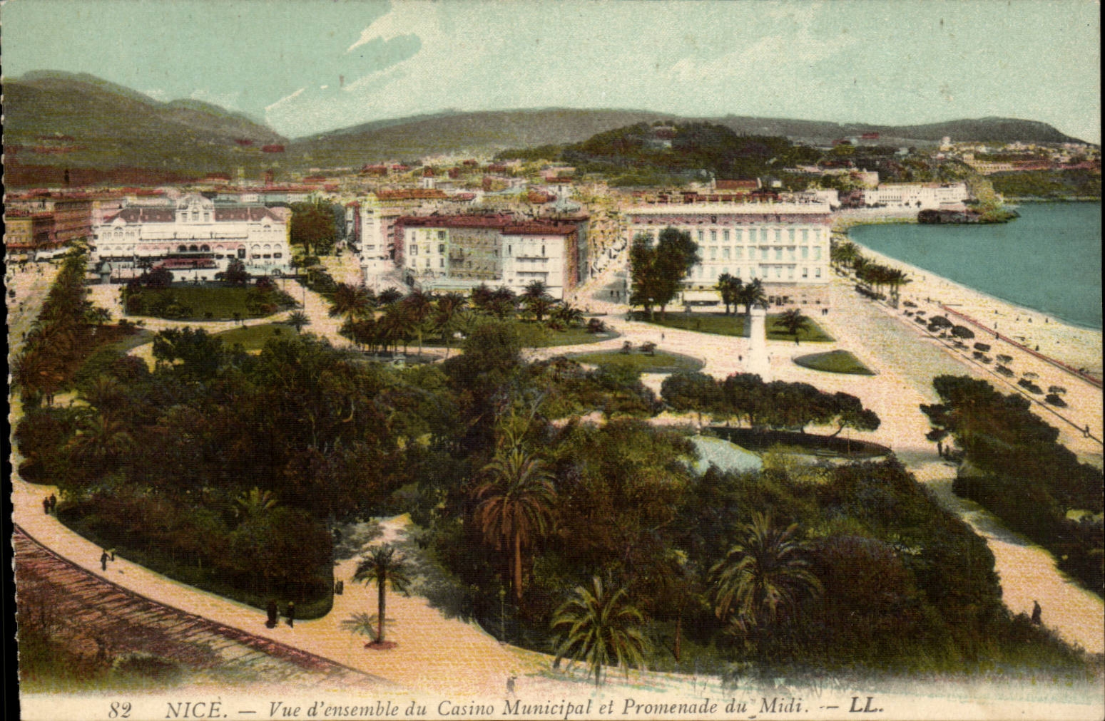 Nettes - Gesamtabbildung des stadtischen Kasinos und des Wegs des Sudens - CPA