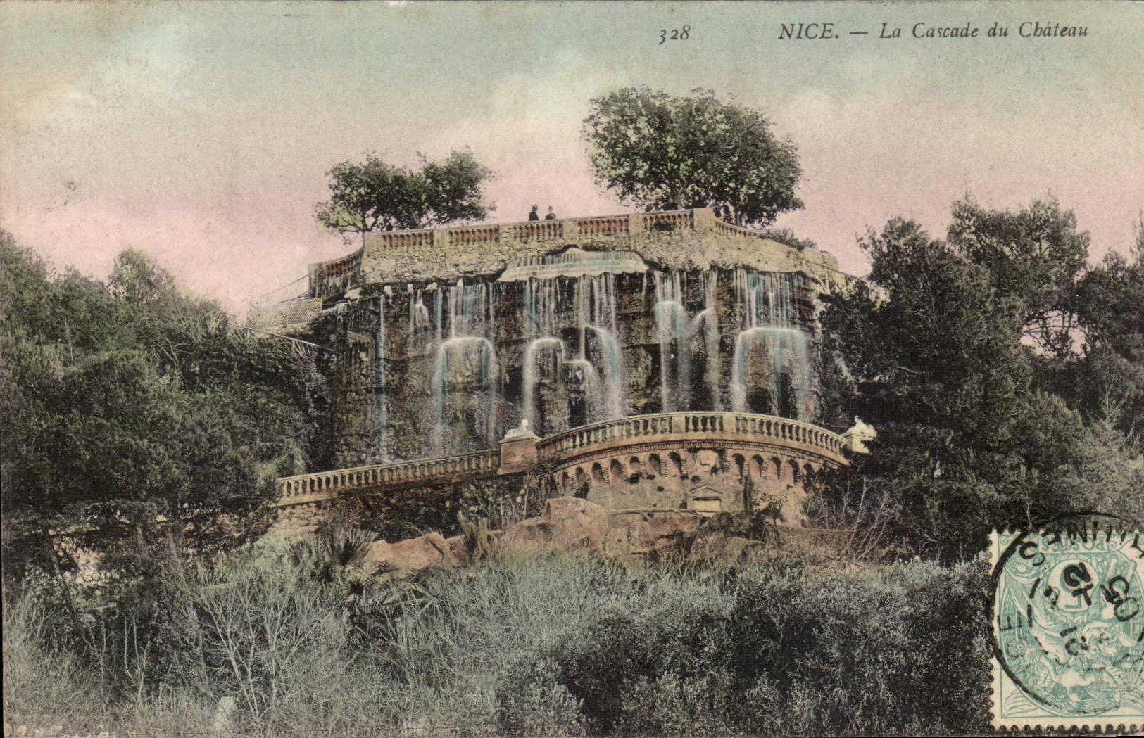 Nettes - die Kaskade des Schlosses - CPA