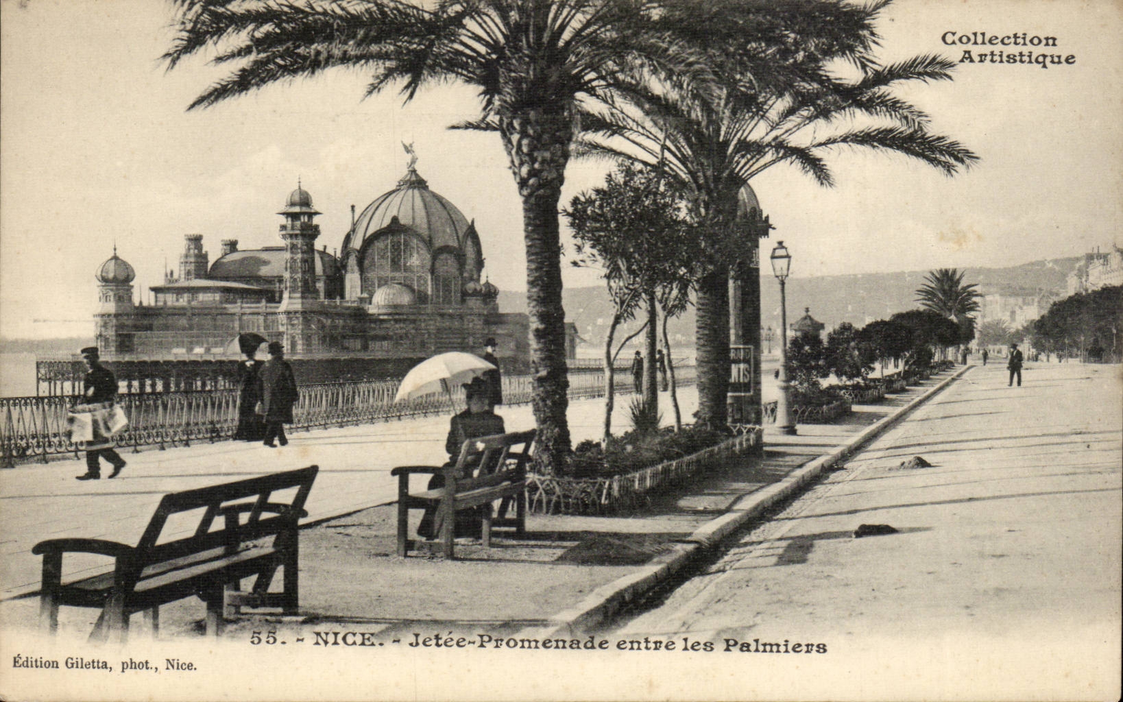 Nettes - Pier-Weg kommt die Palmen - CPA