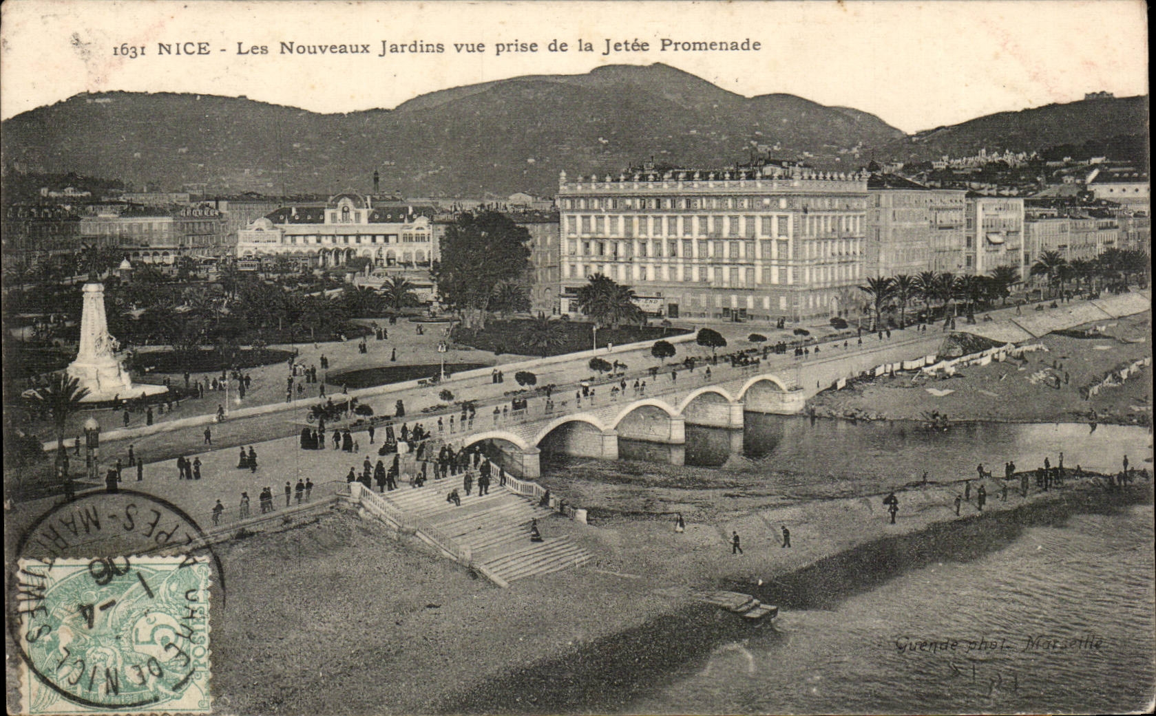 Nettes - neue Garten gesehen vom Pier-Weg - CPA