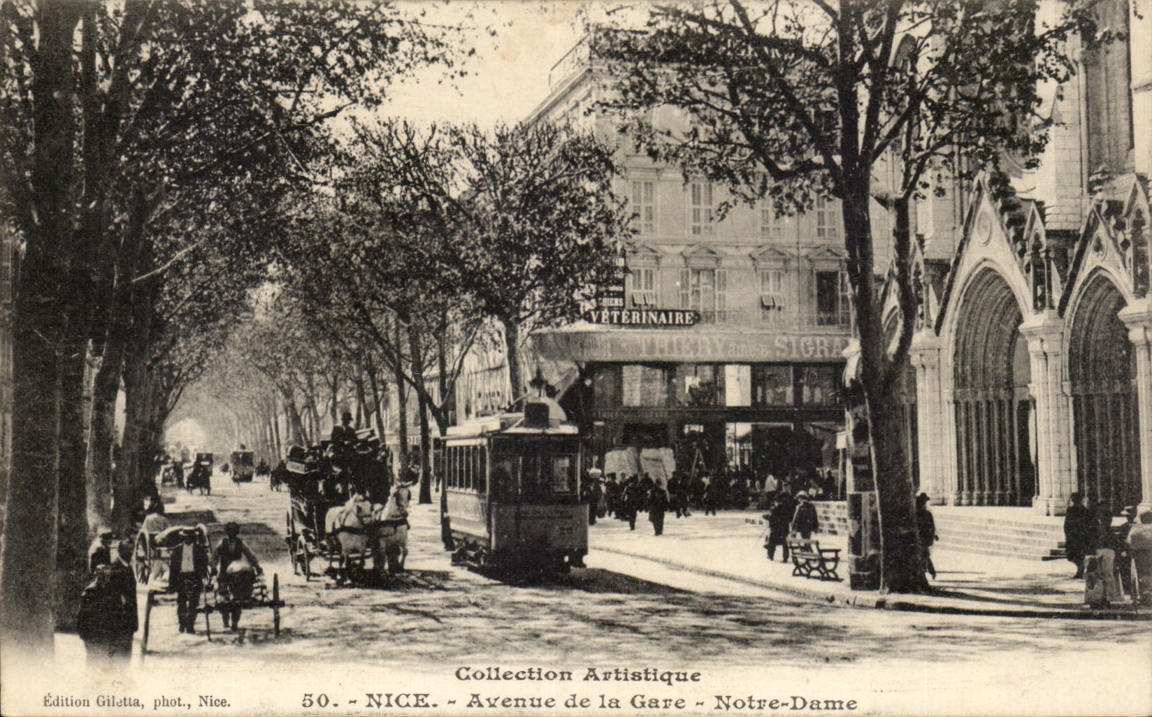 Nettes - Allee der Station - Notre Dame - Forderwagen - CPA