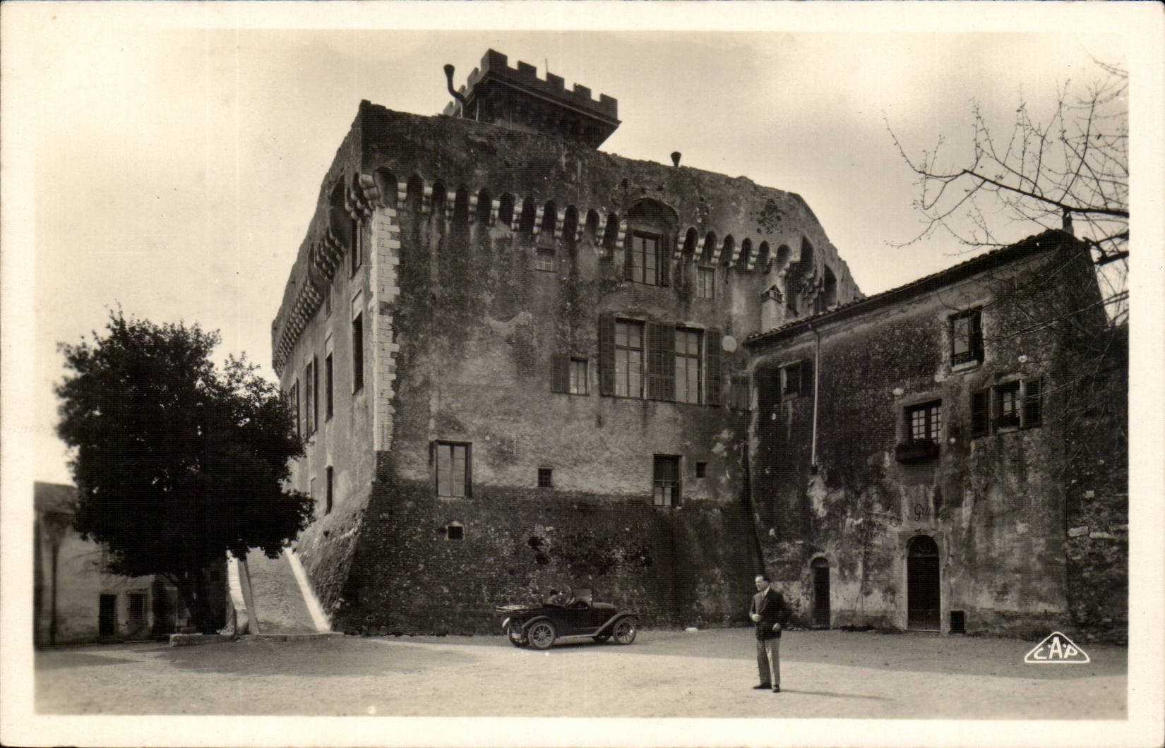 Cagnes auf Meer - das Schloss - Auto - CPA
