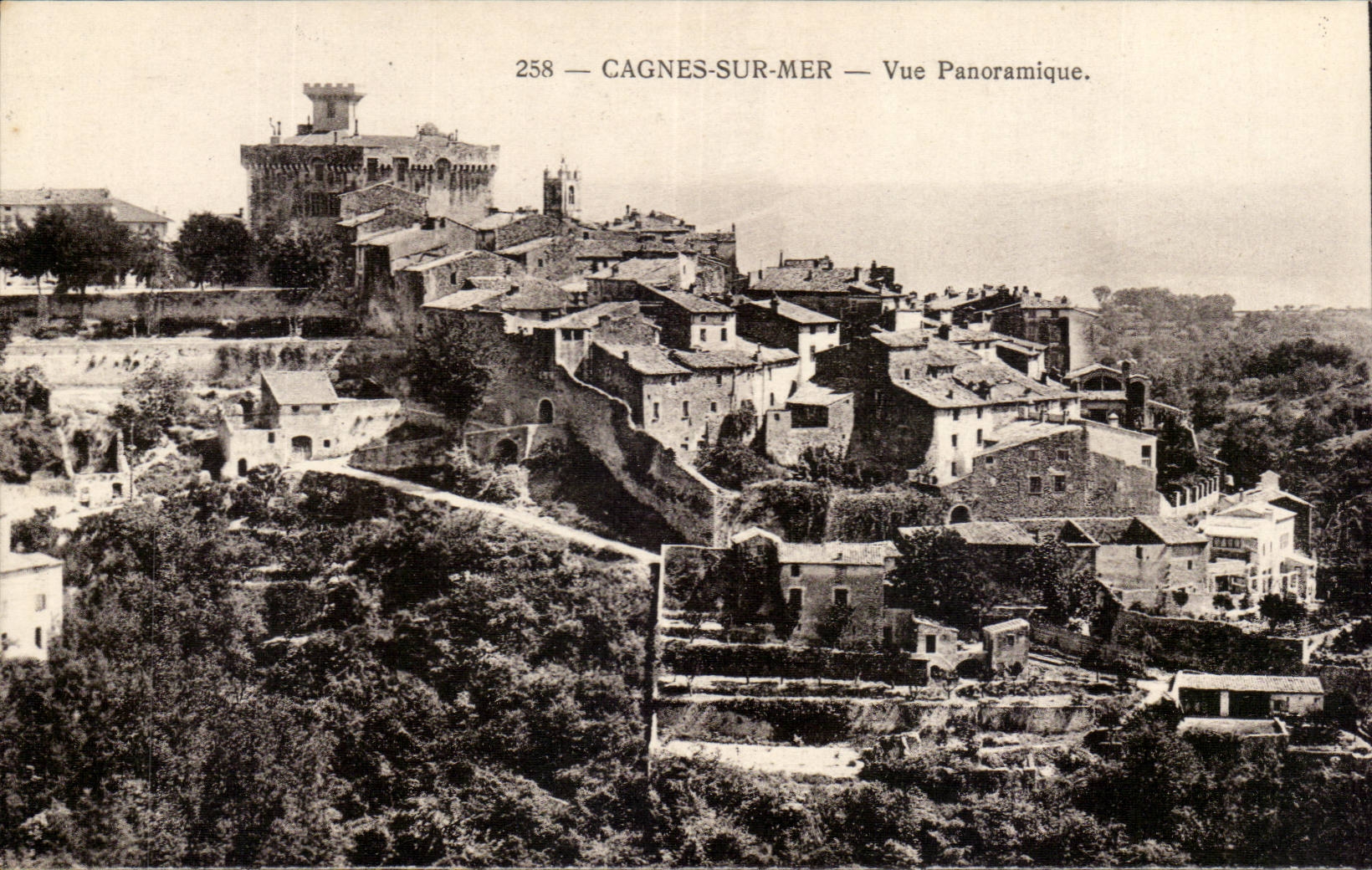 Cagnes on Sea - Panoramic View - CPA