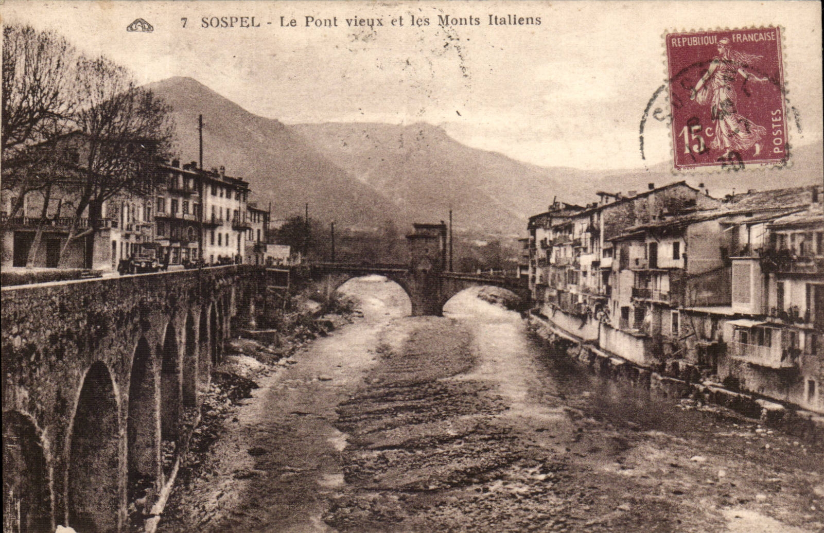 Sospel - die alten Brucken-und Italiener-Einfassungen - CPA