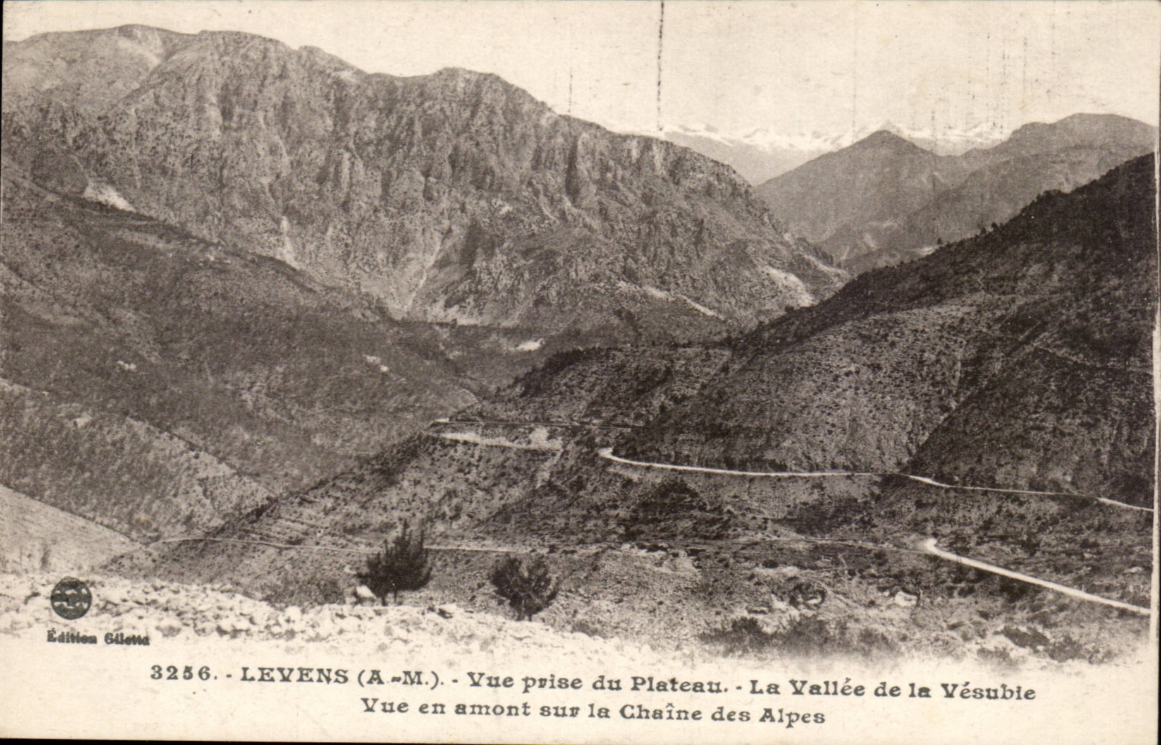 Levens - gesehen von der Platte - das Tal von Vesubie - CPA