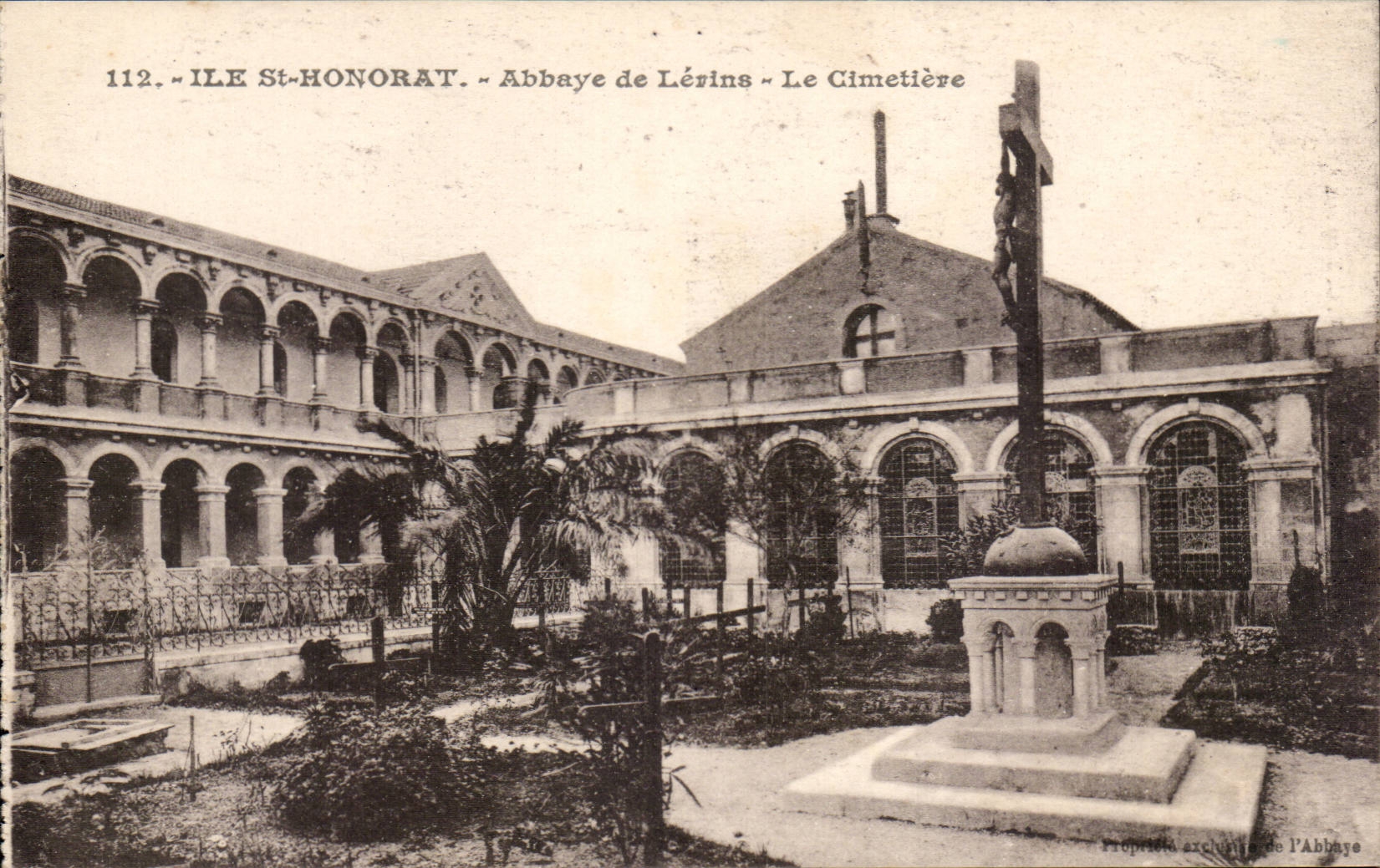 Insel-Str Honorat - Abtei von Lerins - der Kirchhof - CPA