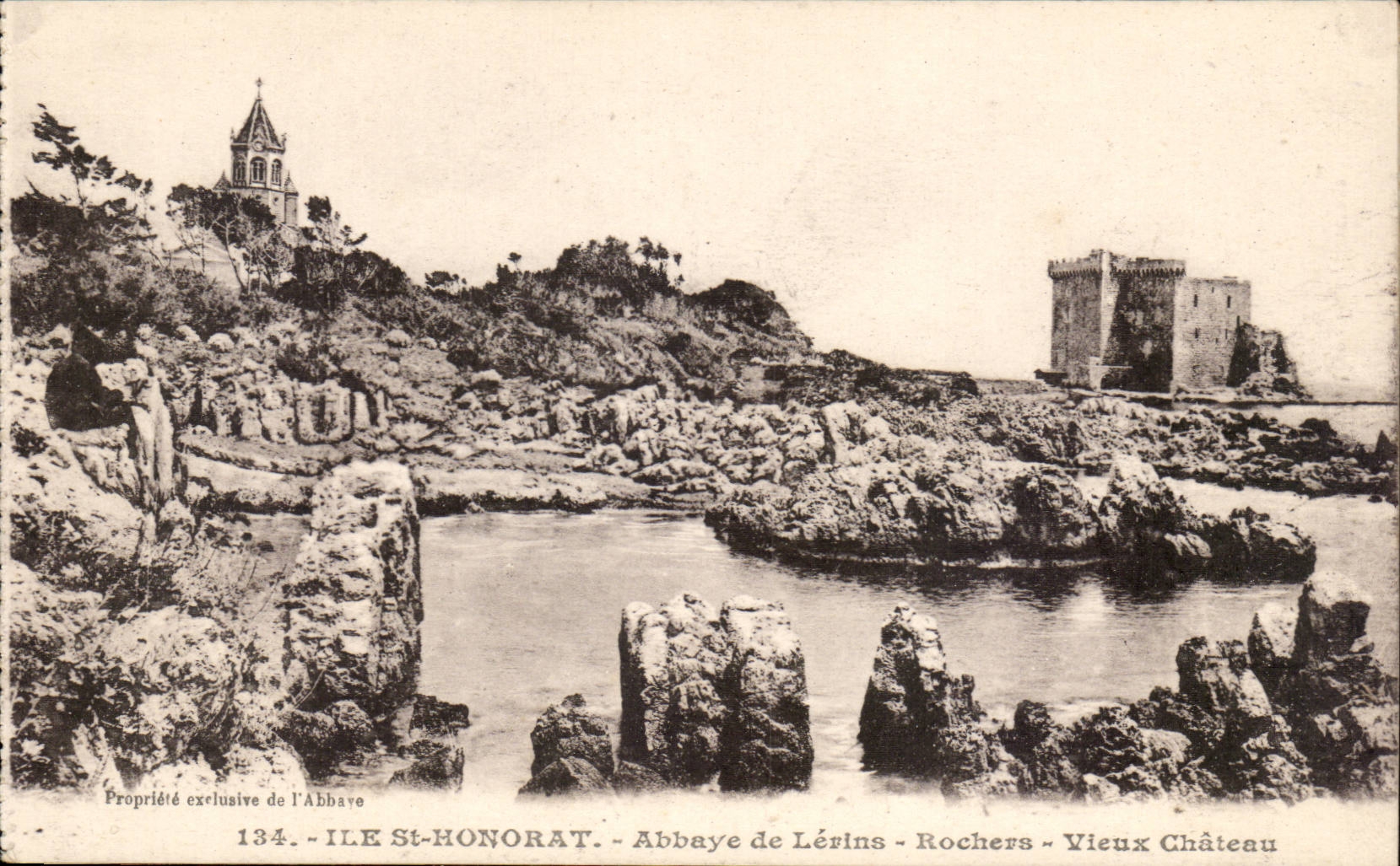 Insel-Str Honorat - Abtei von Lerins - Felsen - alter Mann Schloss - CPA