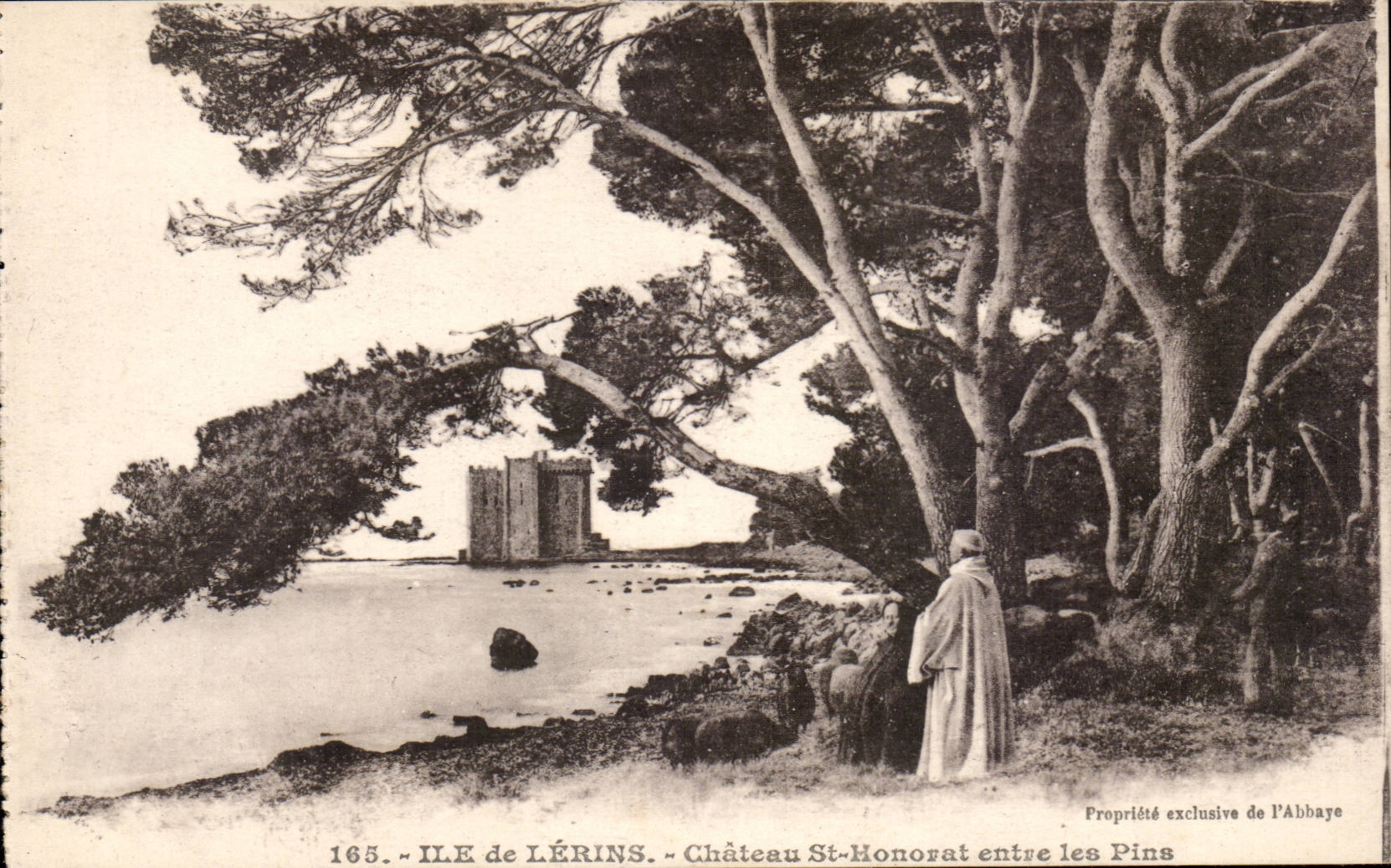 Insel von Lerins - Schloss-Str Honorat meldet die Kiefern an - CPA