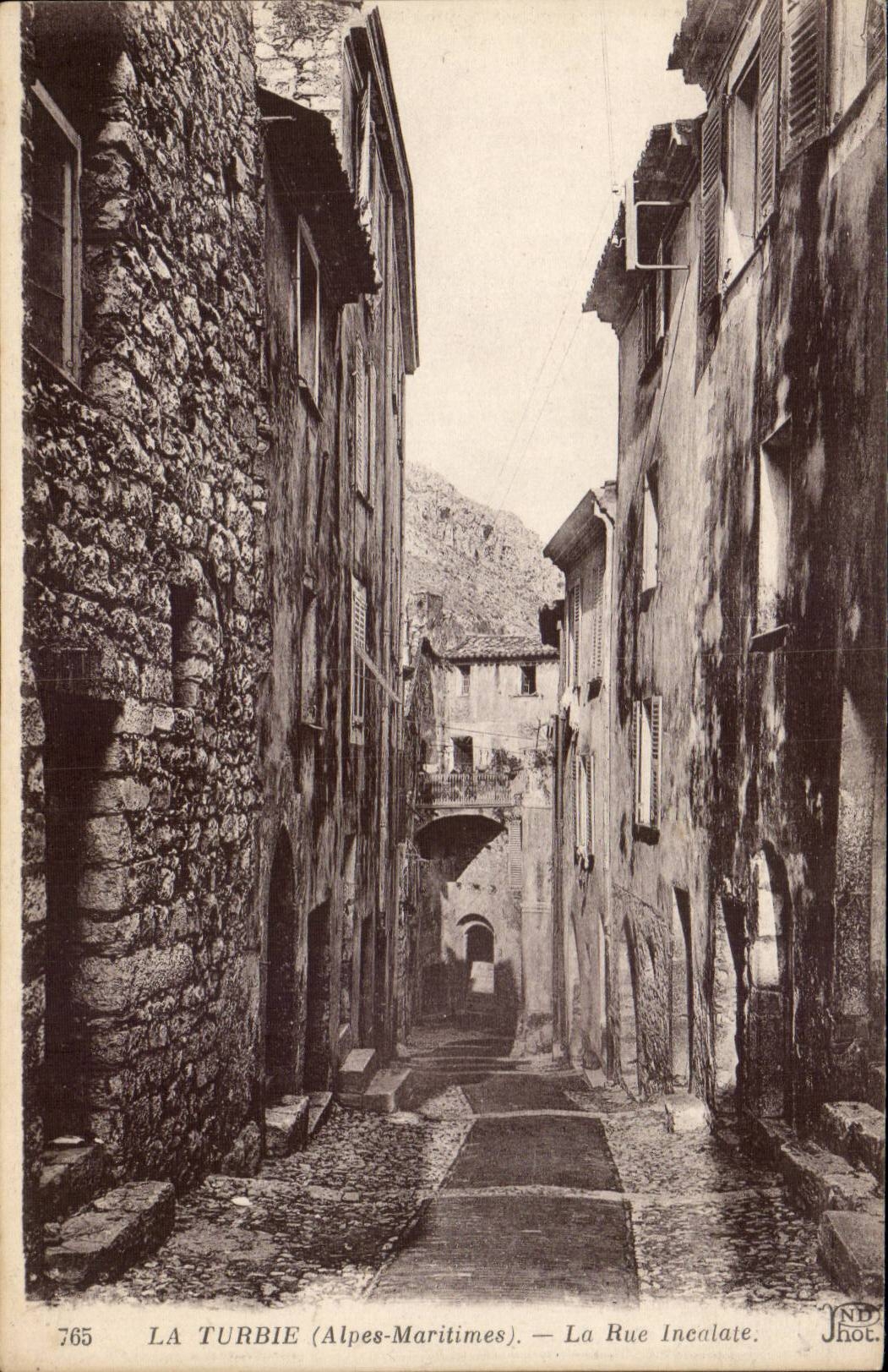 La Turbie - the Street Incolate - CPA